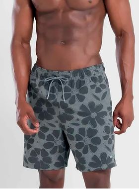 Shorts Praia Mash 615.40 Masculino Estampa Botanical Com Bolsos Poliéster T. P/GG