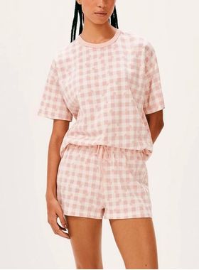 Pijama Curto Hering 7CMV Feminino Estampado Algodão T. P/XG