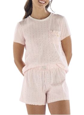 Pijama Curto Pzama 040530 Feminino Estampado Meia Malha T. P/GG