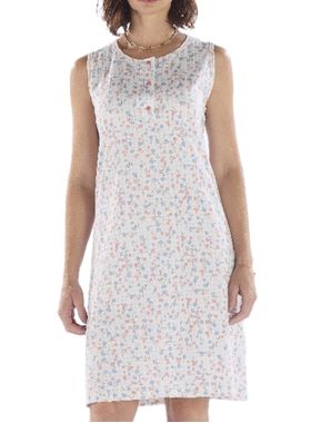Camisola Curta Pzama 050299 Feminina Peitilho Com Botões Estampada Algodão T. M/EG