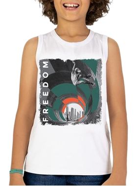 Camiseta Regata Kyly 1001355 Infantil Estampada Algodão T. 10/14