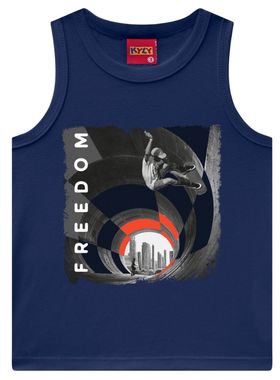 Camiseta Regata Kyly 1001355 Infantil Estampada Algodão T. 10/14