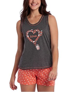 Short Doll Regata Desire 10050 Feminino Plus Size Love Poliviscose T. 50/54