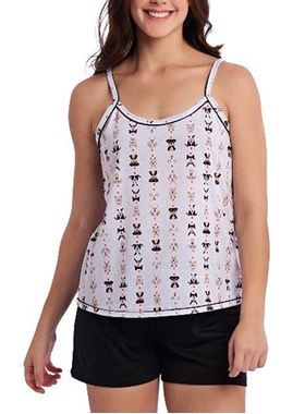 Short Doll Alças Desire 1012 Feminino Dogs Poliviscose T. P/XG