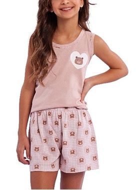 Short Doll Regata Desire 1032 Infantil Estampa Ursos Algodão T. 04/08