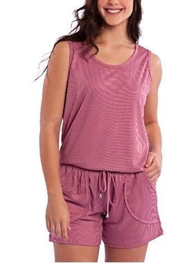 Short Doll Regata Desire 70 Feminino Com Bolsos Canelado Suede T. P/XG
