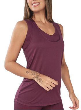 Camiseta Regata Delrio Sport V640122 Feminina Costas Vazada Poliamida T. P/GG