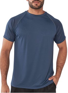 Camiseta Manga Curta Delrio Sport TS651122 Masculina Raglan Poliamida T. P/GG