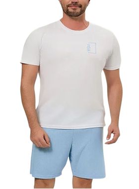 Pijama Curto Bela Notte 10011626 Masculino Listrado Algodão T. M/GG