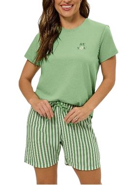 Short Doll Bela Notte 10011604 Feminino Listrado Algodão T. P/GG