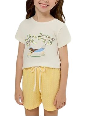 Pijama Curto Bela Notte 10011644 Infantil Xadrez Salsicha Algodão T. 04/12