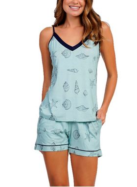 Short Doll Podiun 265058 Feminino Estampado Com Bolsos Viscolycra T. P/GG