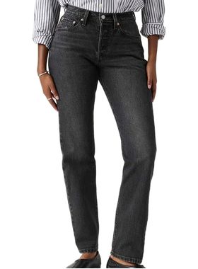 Calça Jeans Reta Levi's 501 (0036A0000) Feminina Curve Com Stretch T. 40/42