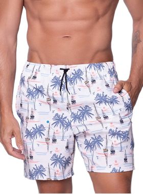 Shorts Praia Selene Beachwear 30050.002 Masculino Estampado UV 50+ Poliéster T. P/GG
