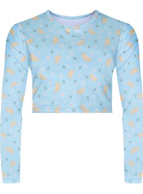 Camiseta Manga Longa Selene Beachwear 30125.001 Infantil Estampada UV 50+ Poliéster T. 10/14