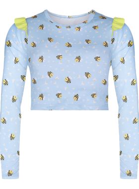 Camiseta Manga Longa Selene Beachwear 30124.002 Infantil Estampada UV 50+ Poliéster T. 04/08