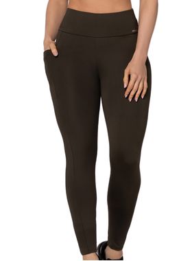 Calça Legging Selene Sport 24684.001 Feminina Fitness Recorte e Bolso Lateral Poliéster T. P/GG