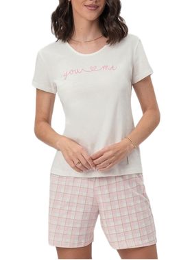 Bermudoll Mensageira da Paz 033467 Feminino Xadrez Meia Malha T. P/GG