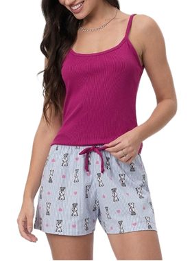 Short Doll Mensageira da Paz 033458 Feminino Regata Dogs Ribana  T. M/GG