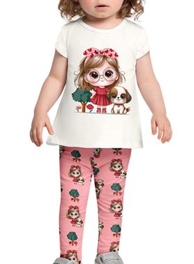 Conjunto Kyly 1001254 Infantil Menina Estampado Algodão T. 04/08