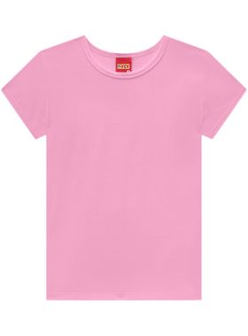 Blusa Manga Curta Kyly 107600 Infantil Menina Cotton T. 04/16