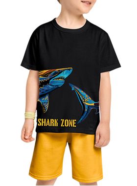 Conjunto Curto Kyly 1001345 Infantil  Menino Estampado Algodão T. 04/08