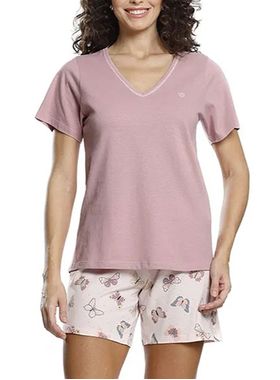 Pijama Curto Paulienne 270.75 Feminino Estampado Malha Algodão T. 42/54