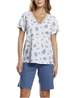 Pijama Curto Paulienne 437.75 Feminino Estampado Renda e Malha Algodão  T. 42/52