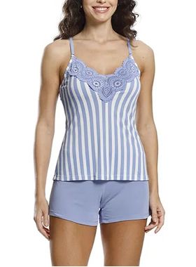 Short Doll Paulienne 042.75 Feminino Estampado Renda e Liganete T. 42/48