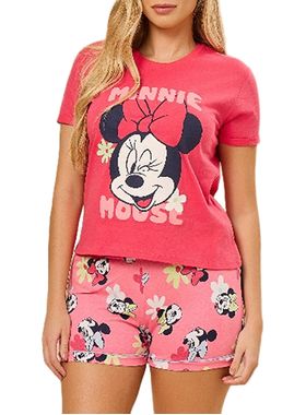 Pijama Curto Disney 51.03.0048 Feminino Minnie Algodão T. P/GG
