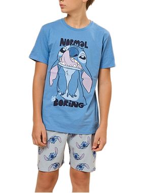 Pijama Curto Disney 53.42.0004 Juvenil Stitch Algodão T. 10/14