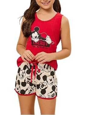 Pijama Curto Disney 49.03.0058 Infantil Mickey Algodão T. 04/08