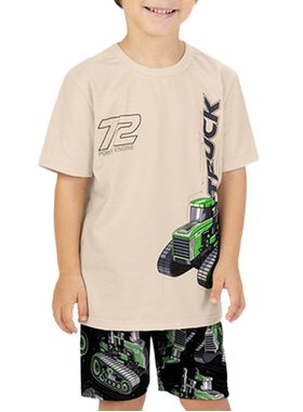 Conjunto Curto Kyly 1001346 Infantil Menino Estampa 3D Algodão T. 04/08