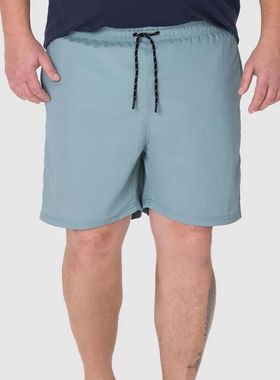 Shorts Casual Malwee 1000130914 Masculino Plus Size Com Bolsos Poliamida T. G1/G3