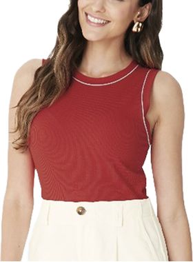 Blusa Rgata Malwee 1000136909 Feminina Canelada Viscose T. P/GG