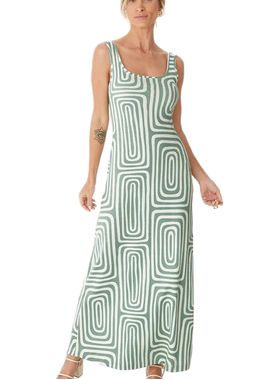 Vestido Midi Malwee 1000132872 Feminino Ribana Linho T. P/GG