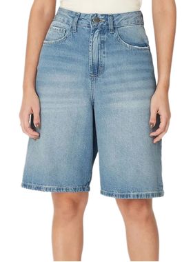Bermuda Jeans Jorts Malwee 1000133253 Feminina Cintura Alta Stretch T. 38/46