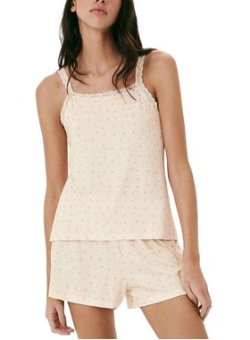 Pijama Curto Hering 7BYF Feminino Estampado Renda e Viscose T. P/XG