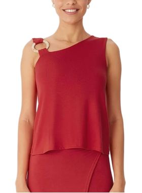 Blusa Assimétrica Malwee 1000132930 Feminina Viscose Stretch T. P/XGG