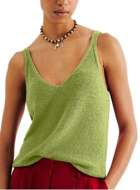 Regata Hering K5PE Feminina Decote V Tricô T. P/G