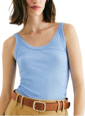 Regata Hering N1TE Feminina Slim Ribana Algodão T. P/EXG