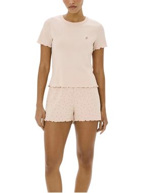 Pijama Curto Hering 7CWQ Feminino Frufru Algodão T. P/XG