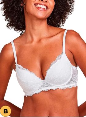 Sutiã Meia-Taça Hope L24155 Bojo Rendado Microfibra Taça B T. 42B/48B