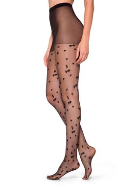 Meia-Calça Fio 15 Lupo Loba 05758-001 Corações Poliamida T. P/GG