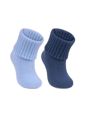 Kit/2 Meia Cano Médio Lupo Baby 02057-088 Punho Soft Atoalhada Algodão T. 16/23