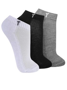 Kit/3 Meia Cano Curto Trifil T7016K Unissex Básica Atoalhada Algodão T. 33/38 39/44