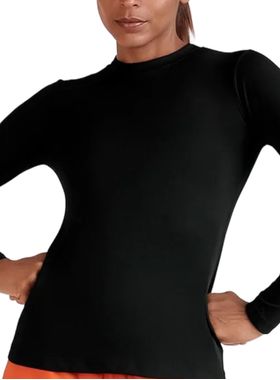 Camiseta Manga Longa Lupo Sport 77028-003 Feminina Repelente UV 50+ Poliamida T. P/XG