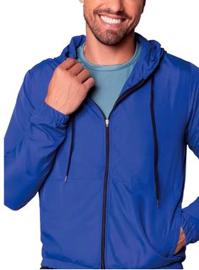 Jaqueta Corta Vento Selene Sport 22030.001 Masculina Capuz Poliéster T. P/GG